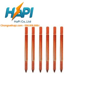 Cọc tiếp địa thép mạ đồng D14-D16 nhập khẩu từ Ấn Độ