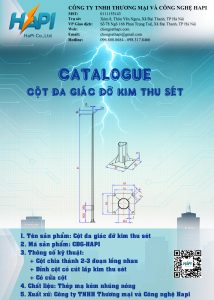 Cột đa giác đỡ kim thu sét