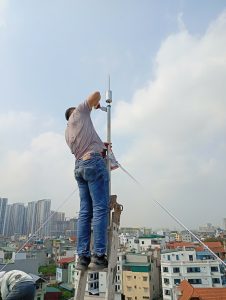 Thi công chống sét cho nhà dân ở Hà Nội