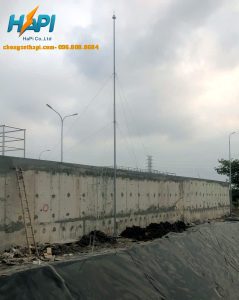 THI CÔNG CỘT CHỐNG SÉT 10M – PHÙ CỪ, HƯNG YÊN