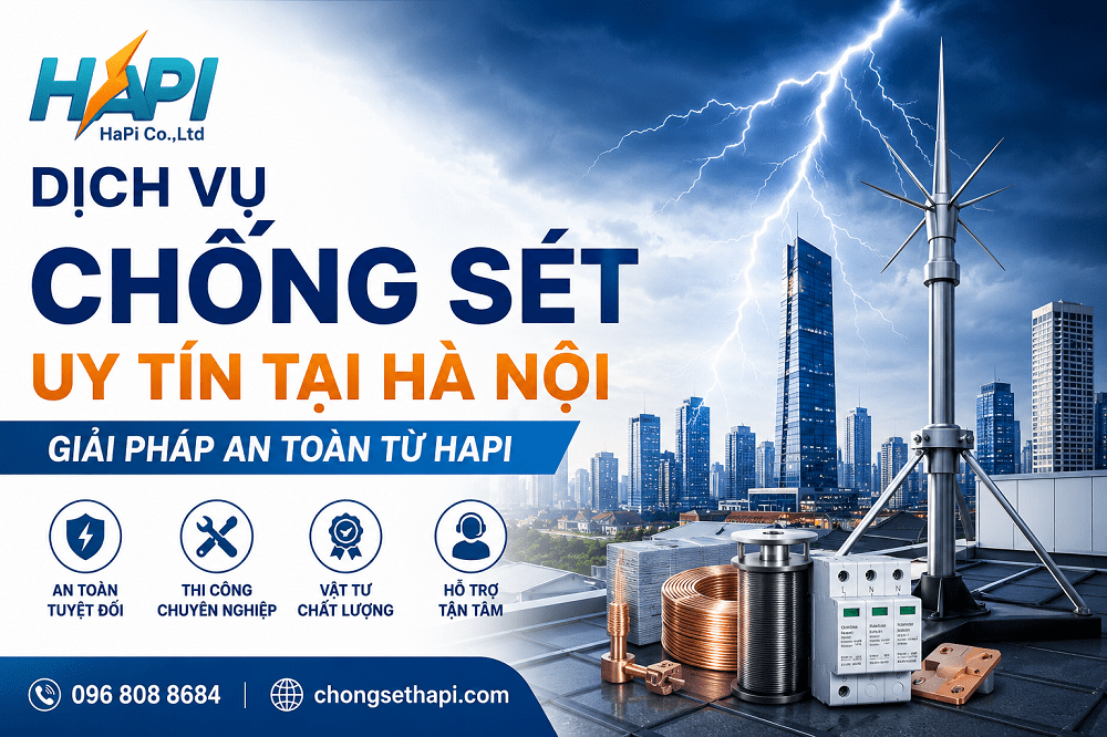 Dịch Vụ Chống Sét Uy Tín Tại Hà Nội – Giải Pháp An Toàn Từ HAPI